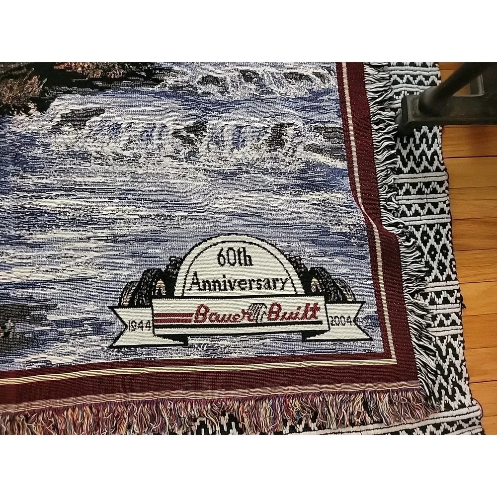 Bauer Built 60th Anniversary Patriotic Trucker USA  Cotton throw blanket 54x80